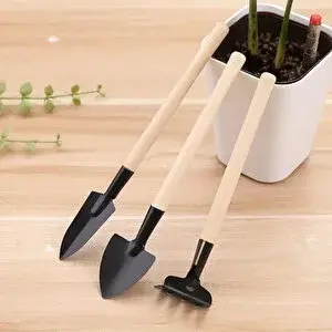evimdeyokyok Evimdeyokyok Mini Kazma Kürek Tırmık Seti - Portatif T20