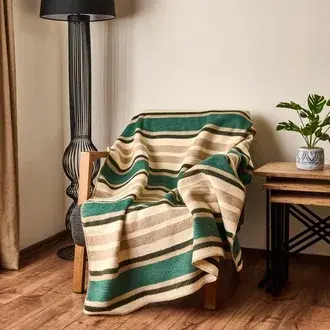 Evidea Soft Huzra Pamuklu Tv Battaniyesi - Yeşil - 130x170 cm