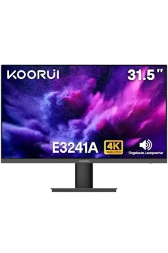 32 inç monitör, 4K UHD 3840×2160 PC monitörü, VA, 60Hz, %99 sRGB, HDR10, uyarlanabilir senkronizasyon, entegre hoparlörler, 2× HDMI 2.0 ve DP 1.4, VESA 100×100