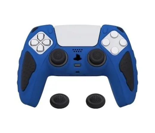 Playstation 5 Ps5 Kol Silikon Kılıf Analog Koruyucu Set Mavi