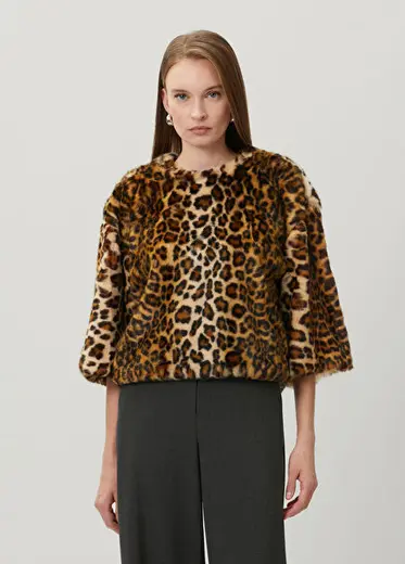 Leopar Desenli Bluz