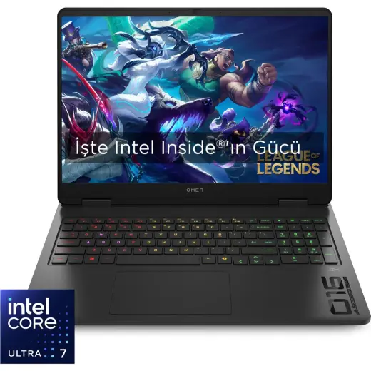Hp Omen 16-AM0047NT CD8M5EA Intel® Core™ Ultra 7 255H 24 GB RAM 1 TB SSD 8 GB RTX5070 16 Inç 2k 144Hz Freedos Taşınabilir Bilgisayar