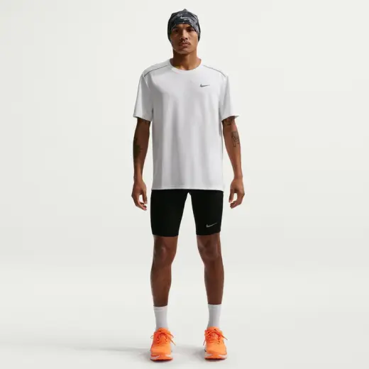 Nike Dri-FIT Miler Erkek Beyaz Koşu T-Shirt
