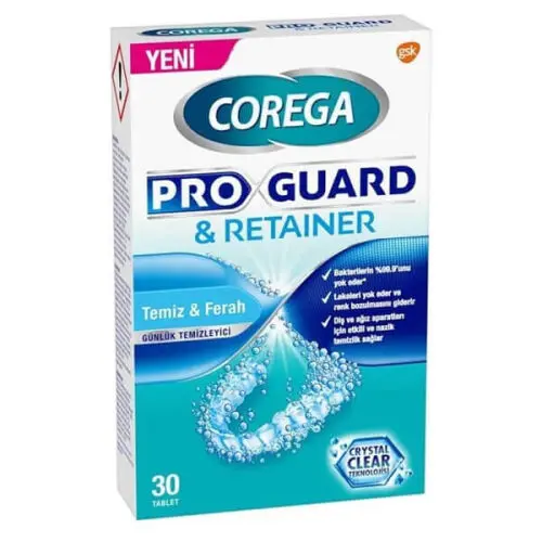 Corega Pro Guard Ortodontik Günlük Temizleyici Tablet 30 Tablet