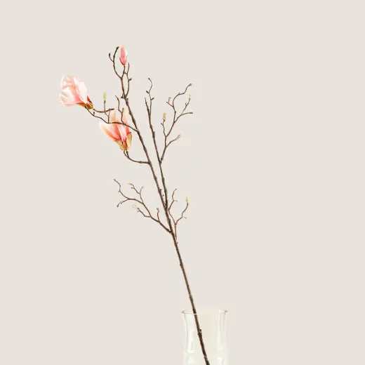 Artificial Magnolia Stem Blush 87 cm Natural