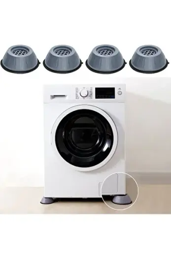 Çetiner Group® Çamaşır Makinesi Sarsıntı Titreşim Ses Önleyici Kaydırmaz Ayak 4lü Set