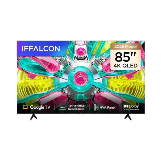 Ayrex Iffalcon 85U75A 85 Inç Smart Tv 4K QLED Renkli Quantum Crystal Hdr 10+ Gaming Google Tv, 144