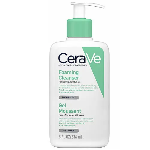 CeraVe Normal Ve Yağlı Ciltler İçin Köpüren Temizleyici 236 ml