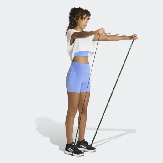 adidas 3 Stripes Studio All Me Booty Kadın Mavi Antrenman Taytı