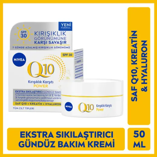 Nivea Q10 Power Kırışıklık Karşıtı ve Sıkılaştırıcı Gündüz Yüz Bakım Kremi 50 ml