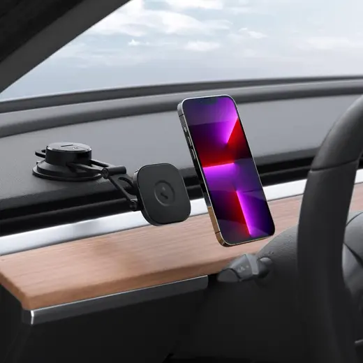 Spigen Mag Fit ITS35-3 MagSafe Uyumlu Araç İçi Torpido Üstü Telefon Tutucu - ACP04630 (Spigen TR Garantili)