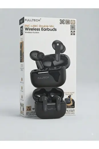 Aura Akse ENC + ANC Double Mic Wireless Earbuds - Çift Mikrofonlu Kablosuz Kulaklık (BT 6.0, ENC ve ANC Özellikli, Uzun Pil Ömrü)