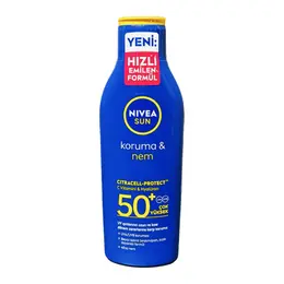 Nivea Sun SPF50 Koruma ve Nemlendirici Güneş Koruyucu Losyon 200 ml 1