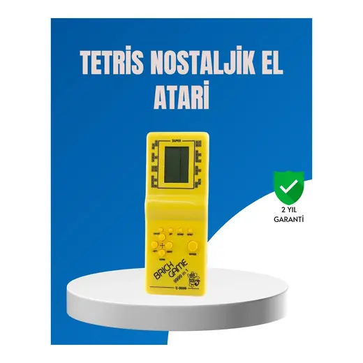 Mini Tetris El Aterisi – Taşınabilir Retro Oyun Konsolu, Pil ile Çalışan Klasik Model