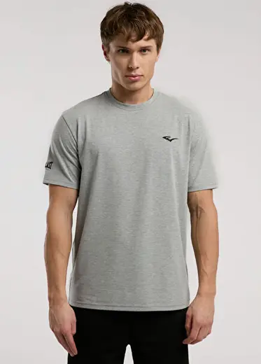 Ever Essentials Regular Gri Melanj Kısa Kollu Erkek T-shirt