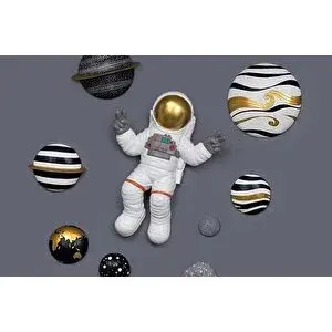 Vivense Duvar Aksesuari Astronot Obje, Beyaz Gold
