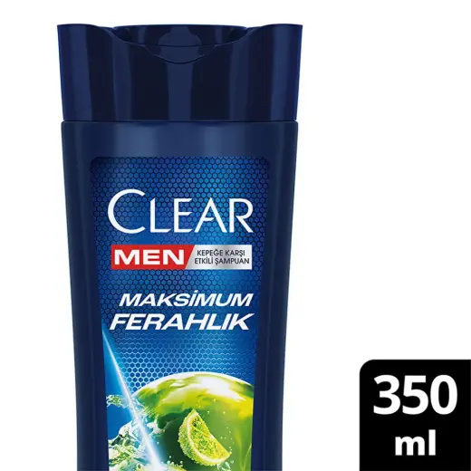 Clear Men Kepeğe Karşı Etkili Şampuan Maksimum Ferahlık Yağlı Saç Derisi İçin Limon Özlü 350 ml