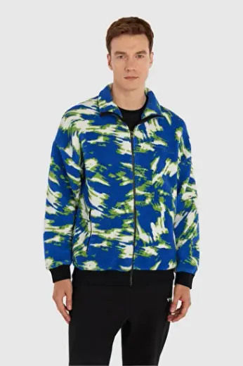 HIVER POLAR FERMUARLI SWEATSHIRT Mavi Erkek Fermuarlı Sweatshirt