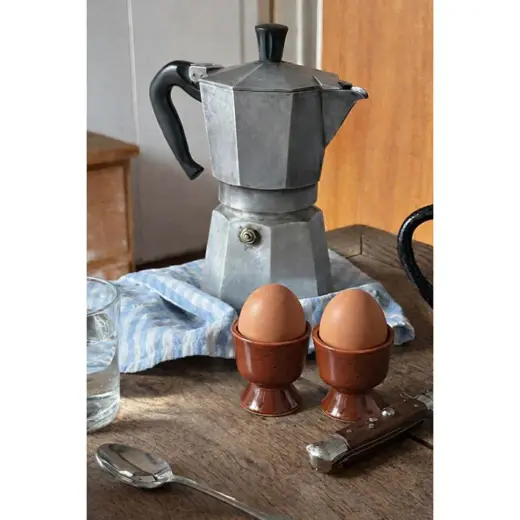 Beige & Stone Seramik Kahverengi Yumurta Kadehi – 2’li Set