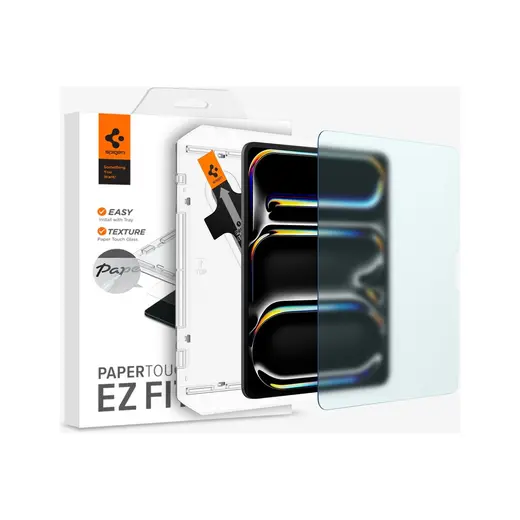 Spigen iPad Pro 13" (2025 / 2024) ile Uyumlu Defter Kağıt Hissiyatlı Ekran Koruyucu Paper Touch Pro EZ Fit Şeffaf - AGL07794 (Spigen TR Garantili)
