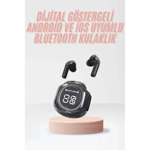 sbodurhome Yeni Nesil Bluetooth Kulaklık Dijital Göstergeli Dokunmatik 5.3 Kablosuz
