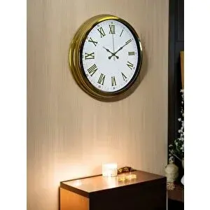 Platin Royal White Gold 40 Cm Metal Duvar Saati