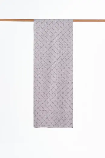 Monogram Patterned Shawl Light Gray