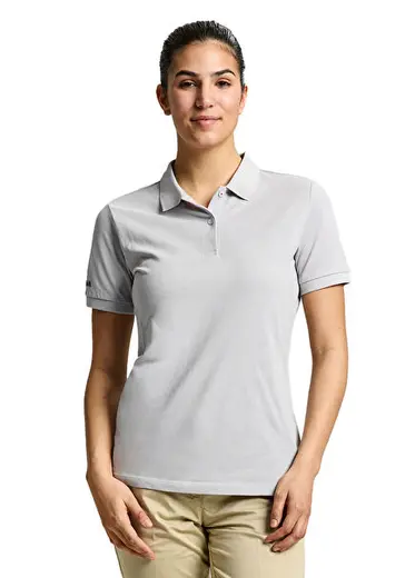 Deck Ws Polo Ss Gri Polo Yaka Kısa Kollu Kadın T-shirt