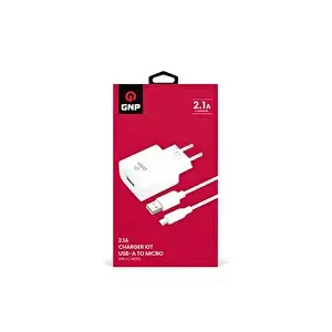 Gnp 2.1 A USB-A TO Micro Beyaz Şarj Aleti