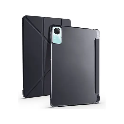 Five-E Xiaomi Redmi Pad Se (11INC 2023) Uyumlu Yatay ve Dikey Standlı Antişok Köşe Korumalı Kalemlikli Origami Slikon Kılıf