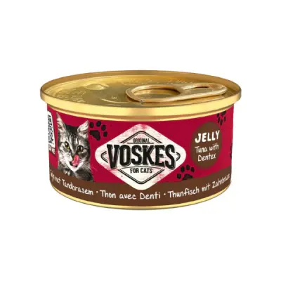 Voskes Jöle İçinde Ton Balıklı ve Sinagritli Yetişkin Kedi Konservesi 85gr