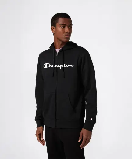 Champion Script Shop Full Zip Hoodie Sweatshirt