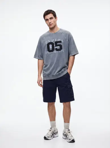 Pocket Detailed Navy Shorts