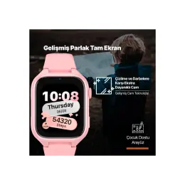 Ttec Kidi GPS 4G Sim Kartlı Akıllı Çocuk Saati Balerin Pembesi 2KSW02 5
