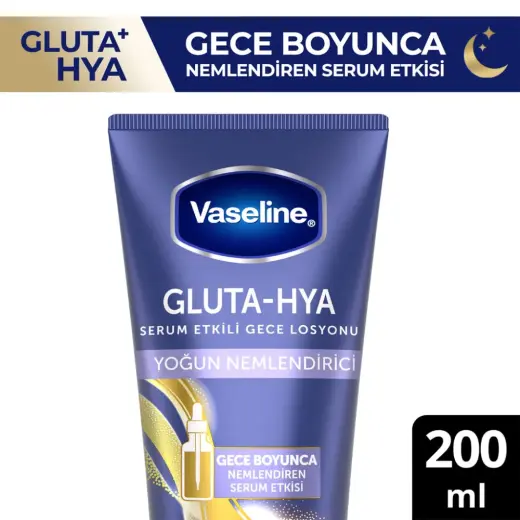 Vaseline Gluta Hya Serum Etkili Yoğun Nemlendirici Gece Losyonu 200 ml