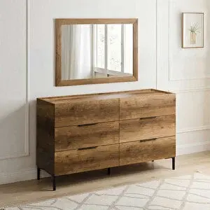 Adore Mobilya Oryana Ayna - Oslo Ceviz 68x98x2 Cm