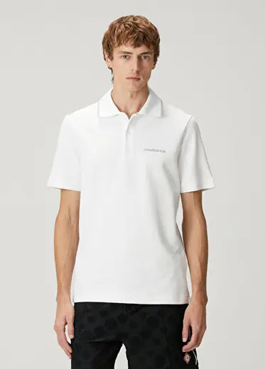 Beyaz Polo Yaka T-shirt