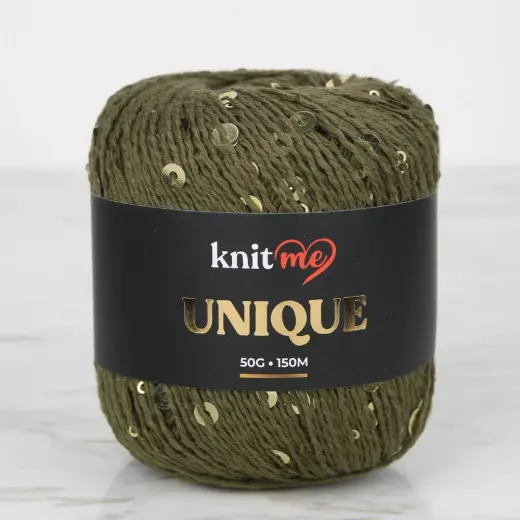 Knitme UNIQUE Haki El Örgü İpi - 15