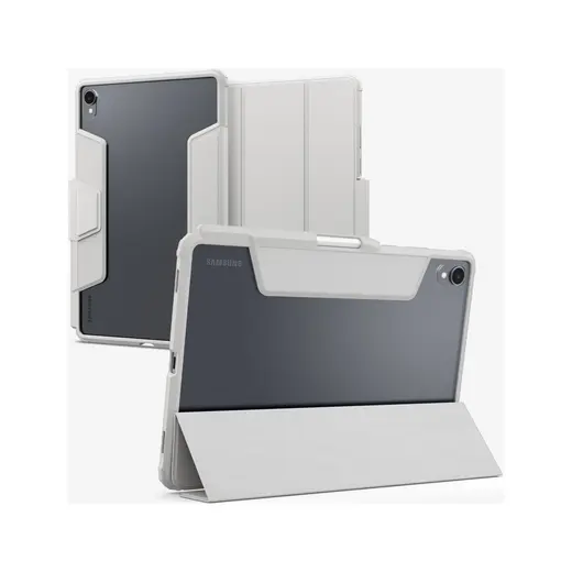 Spigen Galaxy Tab S11 Ultra ile Uyumlu Kılıf Ultra Hybrid Pro Manyetik Stand özellikli Sararmaya Dayanıklı Gri Şeffaf Kapak - ACS10220 (Spigen TR Garantili)