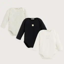 Cool Bear 3'lü Body Set Ekru/Lacivert 1