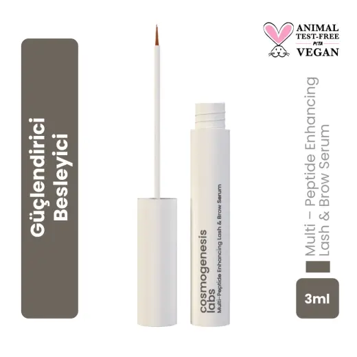 Cosmogenesis Labs Dolgunlaştırıcı ve Güçlendirici Kaş & Kirpik Serumu 3 ml