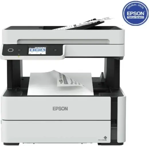 Epson EcoTank M3170 Mono A4 Çok Fonksiyonlu Yazıcı, Wi-Fi, Faks, Çift Taraflı, Siyah Beyaz Mürekkep Tanklı