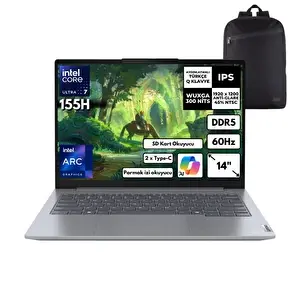 Lenovo ThinkBook 14 G7 Ultra 7-155H 48 GB DDR5 RAM 512 GB SSD 14 inç FreeDOS Notebook-S.Çantası 21MR0050TRHMF23