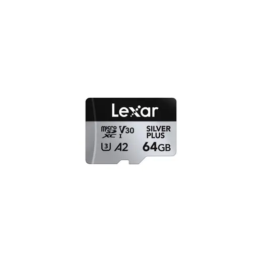 Lexar 64 GB Lexar LMSSIPL064G-BNANG Hıgh-Performance Sılver Plus Mıcrosdxc Uhs-I Up To 205 MB/S Read 100 MB/S Wrıte C10 A2 V30