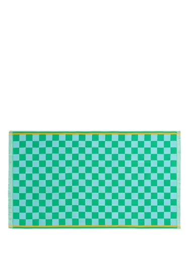 Vıseu Mavi Yeşil Pamuklu Unisex Plaj Havlusu 90 x 150 cm