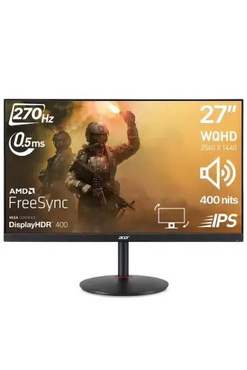 ACER Nitro XV272UZ2bmiiprx 27" 270Hz 0.5ms AMD FreeSync IPS WQHD MM 400Nit HDR400 VESA PİVOT Gaming Monitör