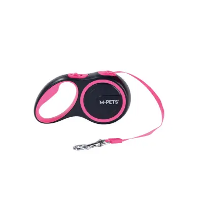 M-Pets Liberty Otomatik Şerit Gezdirme Kayışı 5m (Pembe) [M]