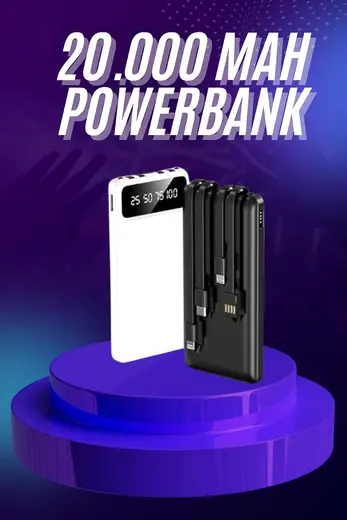 20.000 mAh USB Girişli Hızlı Şarj Powerbank