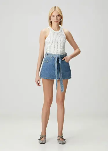 Mavi Denim Mini Etek