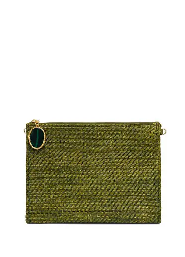 Myra Olive Green Akik Taşlı Kadın El Çantası